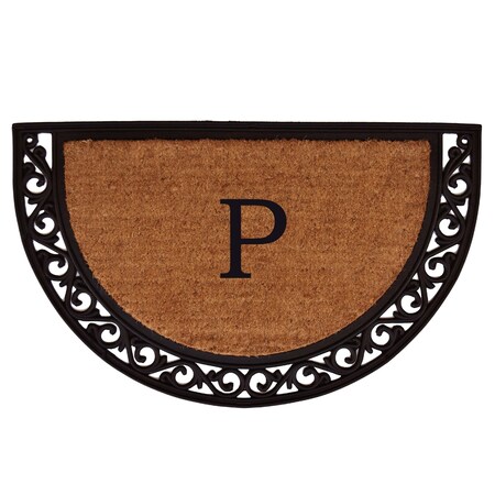 Calloway Mills Monogram Door Mat, Black, Natural, 30 in W x 48 in L 100103048P